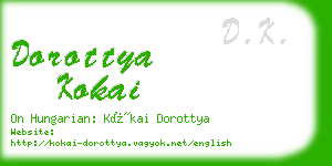 dorottya kokai business card